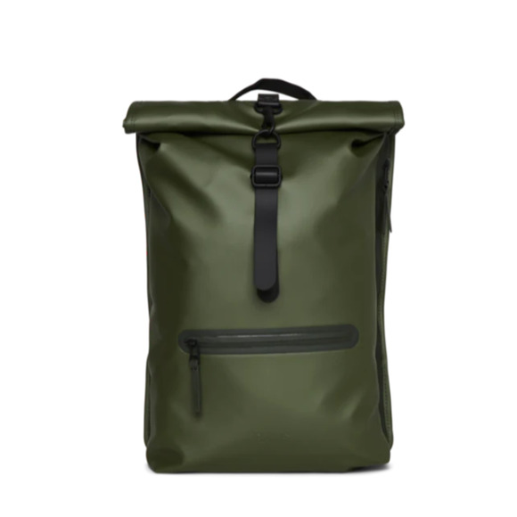 Rains Rolltop Rucksack Evergreen One Size - Picture 1 of 2